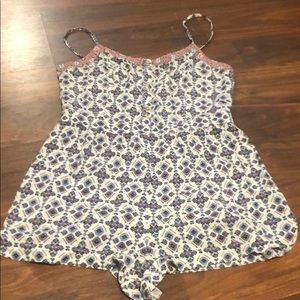 Patterned romper
